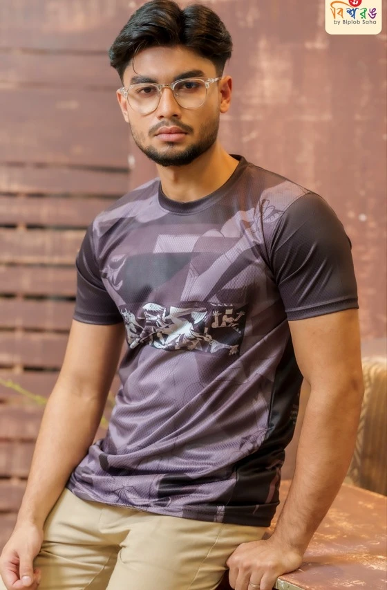 Multi Sublimation Print Slimfit Men’s T-Shirt